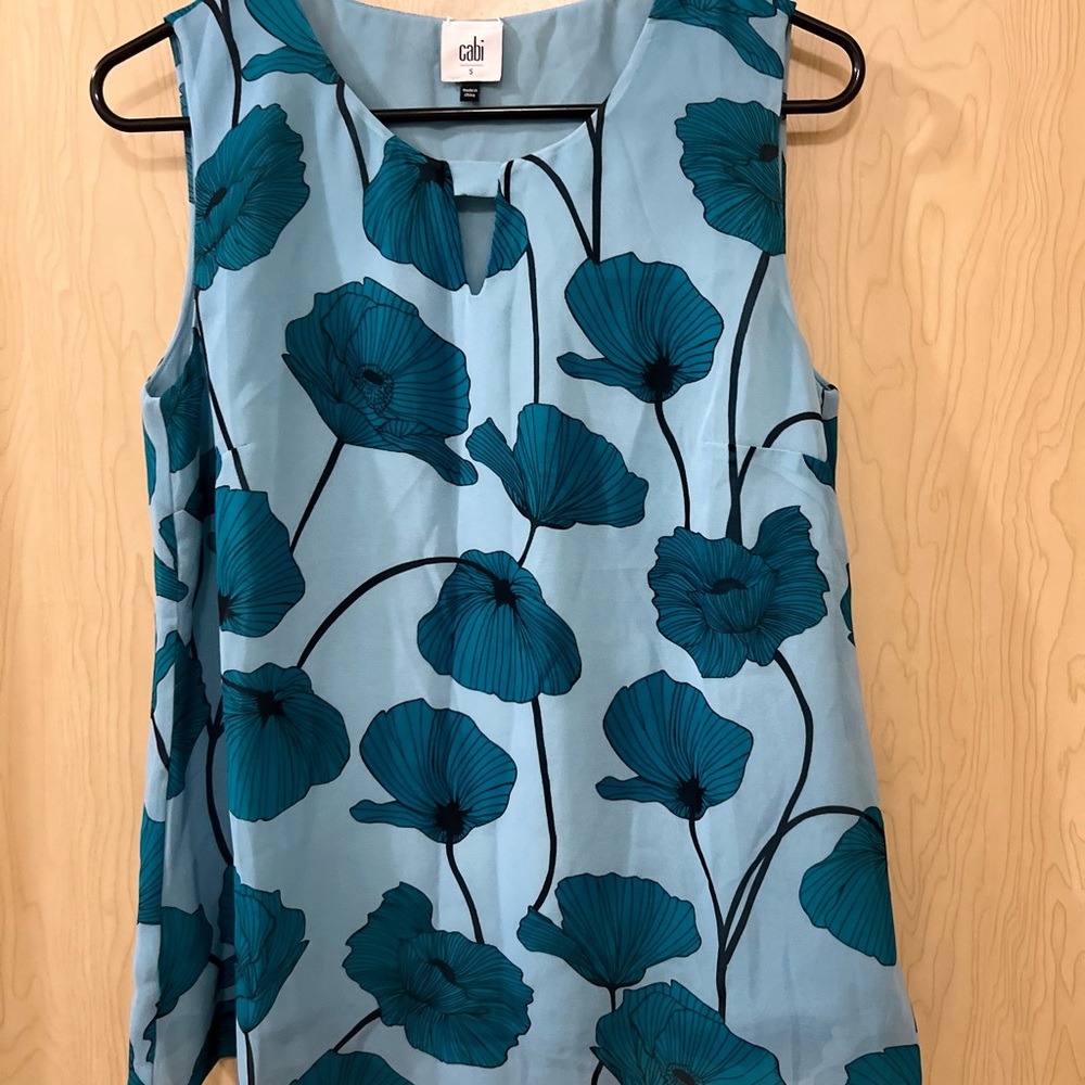 CAbi Blue Boxy Tank Top
